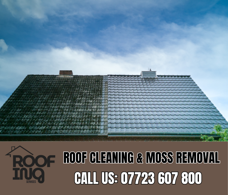 Roof cleaning and moss removal in Hayle